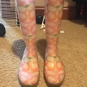 Coach tall rain boots